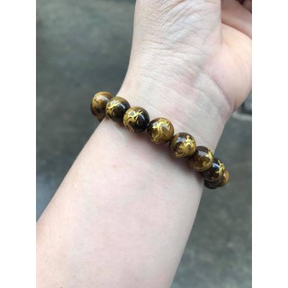 VÒNG TAY  MẮT HỔ CHẠM RỒNG 10LY