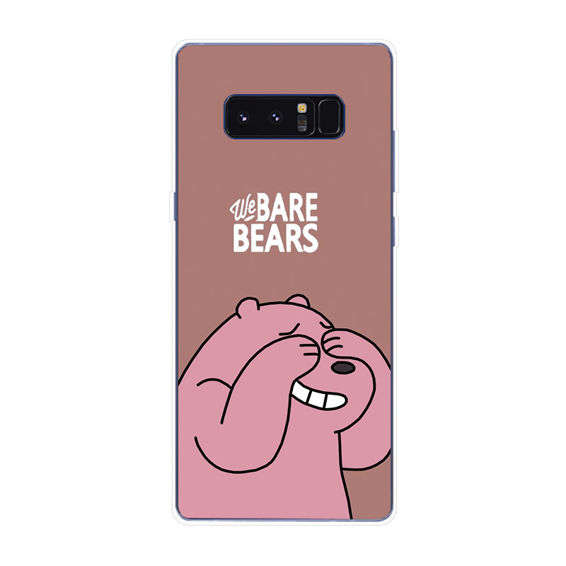 Samsung Galaxy S7 Edge S8 S8+ Plus Soft TPU Silicone Phone Case Cover Three Bare Bears 2