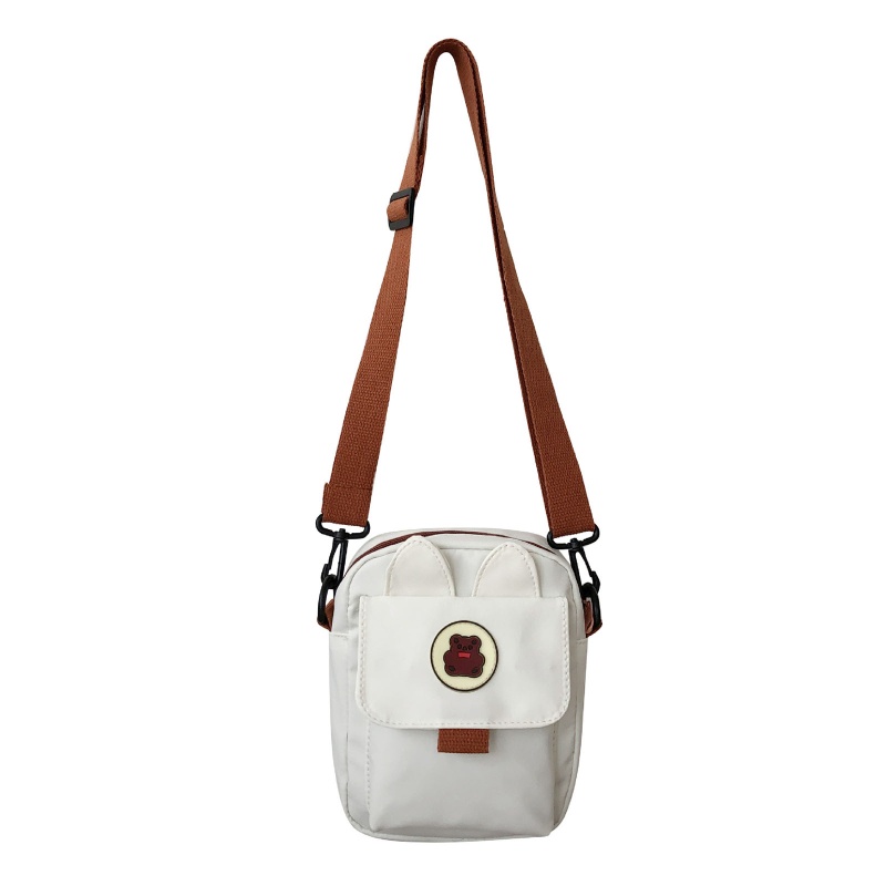 Túi Đeo Chéo Đựng Điện Thoại Bằng Nylon Hình Thỏ Dễ Thương Dành Cho Bạn Nữ