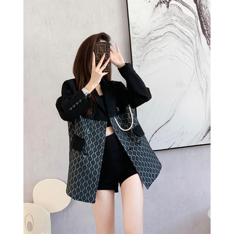 Áo Khoác Màu Đen Thời Trang Xuân Thu Pháp Size S-2Xl