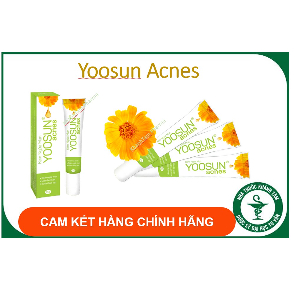 ✅ [CHÍNH HÃNG] Kem ngừa mụn Yoosun Acnes 15gr - Giảm mụn, Giảm Thâm, Mờ sẹo