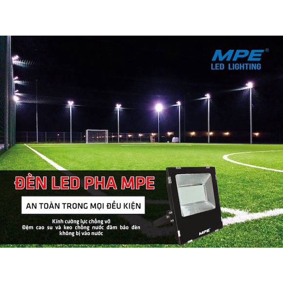 ⚡️GIẢM 40K⚡️ ĐÈN LED PHA MPE 10W, 20W, 30W, 50W, Ánh Trăng, Vàng Bảo Hành 1 Năm