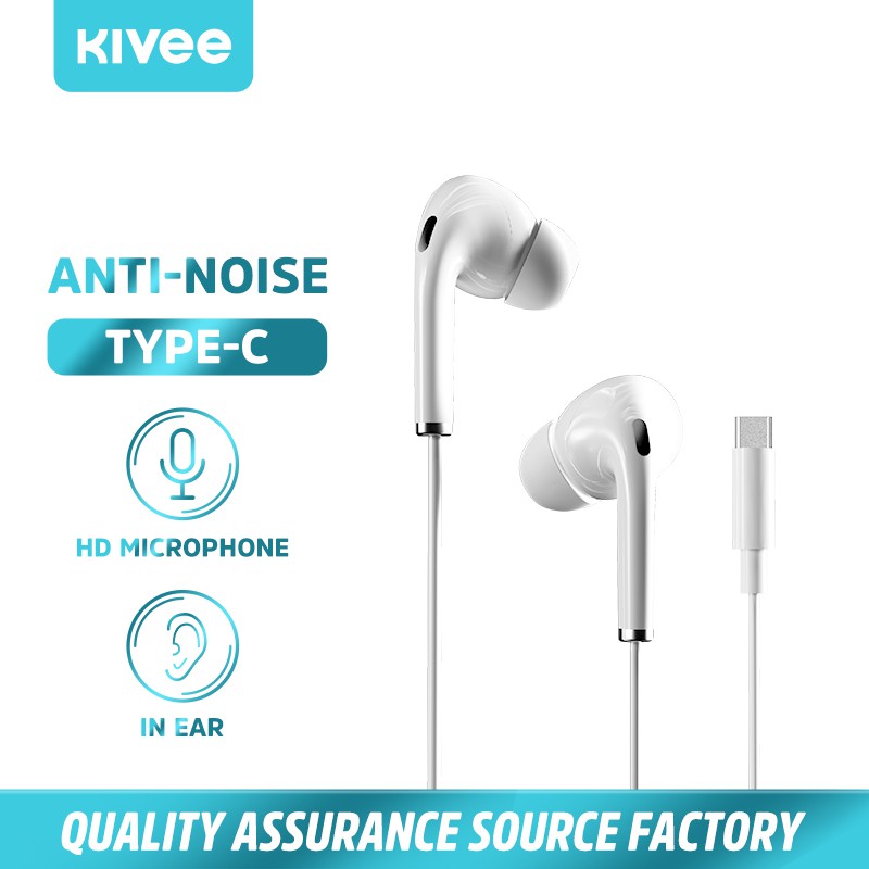 [Mã khuyến mãi KIVE20215 Giảm 15% toàn cửa hàng]Tai nghe nhét tai có dây Kivee giao diện Mirco / Type-C / Lightning tiện dụng cho điện thoại
