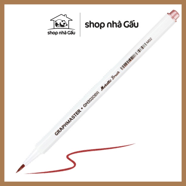 Bút lông brush pen màu nhũ viết caligraphy trang trí sổ bullet journals - Shop Nhà Gấu