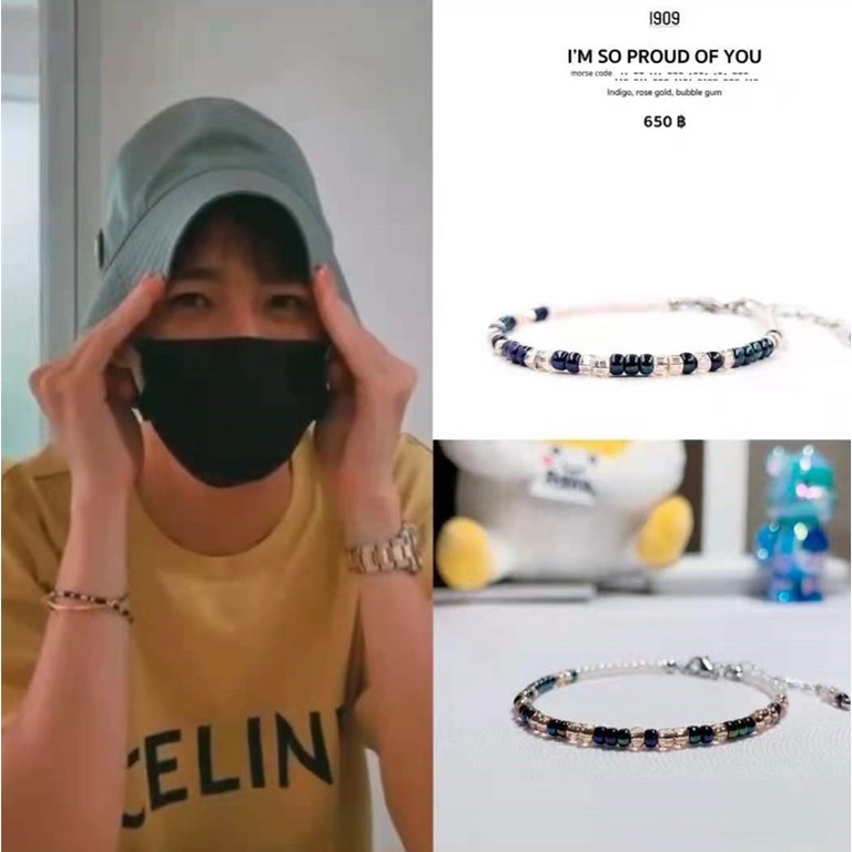 Lắc tay chuỗi hạt châu trắng đen BKPP PP Krit