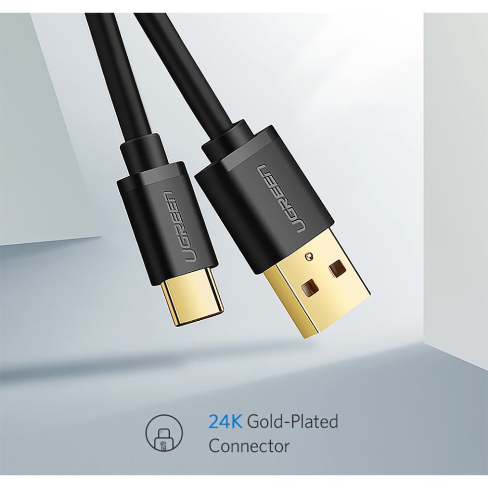 Cáp Sạc Nhanh USB Type-C Cao Cấp UGREEN US287- BH 18T Chính Hãng