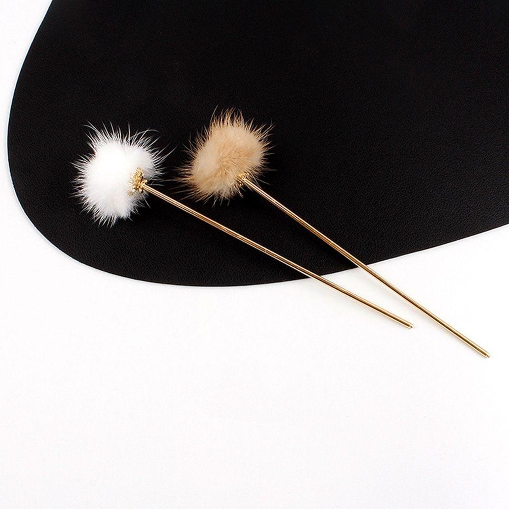 Trâm Cài Tóc Đính Bóng Lông Phong Cách Trung Hoa Cổ Điển Cho Nữ