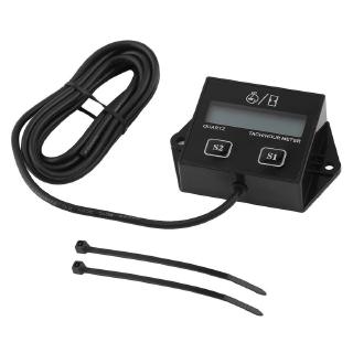 PK 12V LCD Display Tachometer Hour Meter Motorcycle 2&4 Stroke Gasoline Engine
