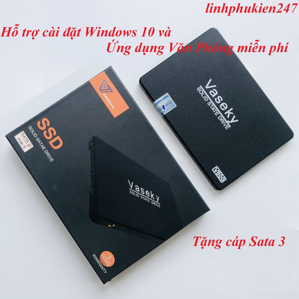 Ổ cứng SSD Vaseky V800 120GB, 240GB - Cài win miễn phí, tặng cáp SATA3, Hàng chính hãng, bảo hành 3 năm | BigBuy360 - bigbuy360.vn