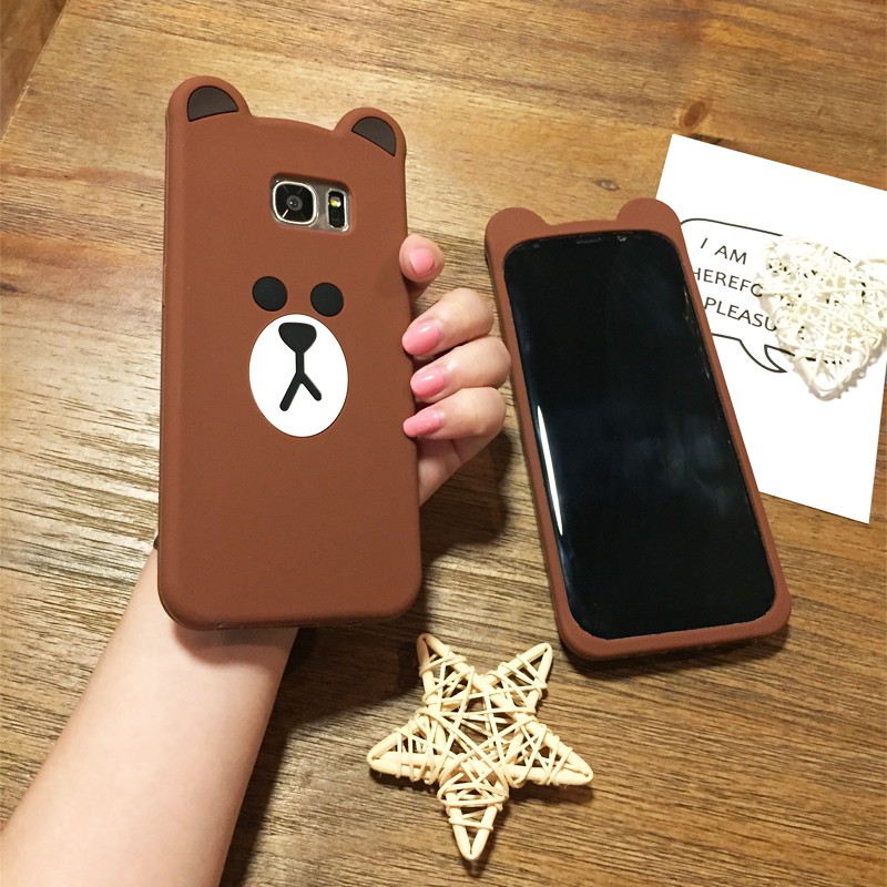 🌟CUTE🌟Ốp lưng mềm kiểu dáng gấu nâu xinh xắn cho samsung j2 / j5 / j7 / prime/ G530 / oppo neo 7/ a33