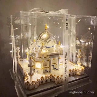 Đồ chơi lắp ráp lego hình lâu đài Disney màu hồng