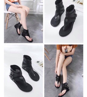 Giày boots xỏ ngón 2 khóa  -500k