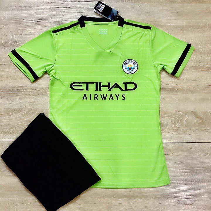 Áo Đá Bóng 🏆 FREESHIP 🎯 Giảm 15k Đơn từ 410k Khi Nhập [NCVV15KK] Áo Đấu Man City Xanh Chuối