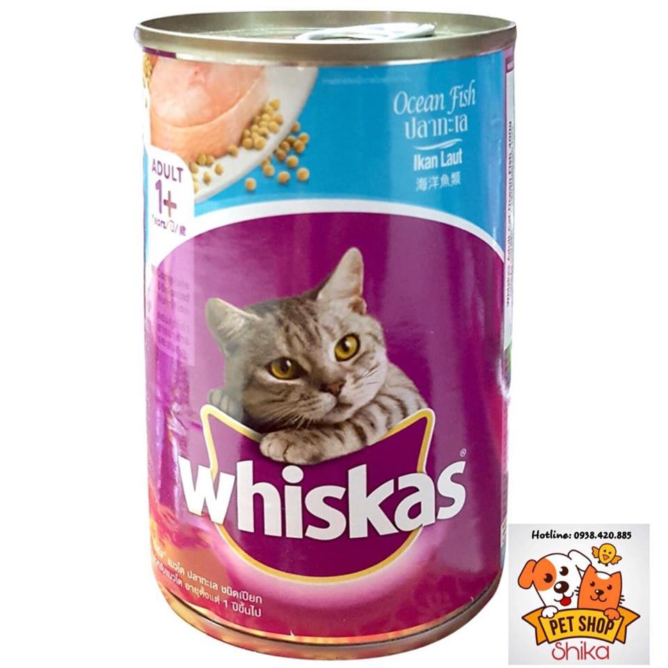 [Mã 159FMCGSALE giảm 8% đơn 500K] Pate lon cho mèo Whiskas vị cá biển 400g(lon)