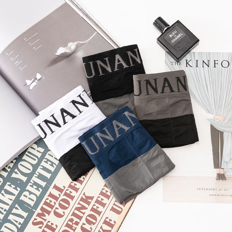 Quần Lót Boxer Thể Thao Nam Không Đường May Thoáng Khí Thoải Mái Phong Cách Nhật Bản Mới