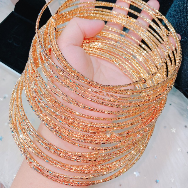 Kiềng cổ dát vàng 18k