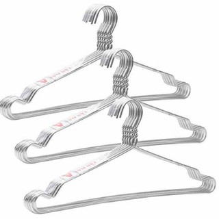Set 10 móc nhôm phơi quần áo người lớn chống trượt