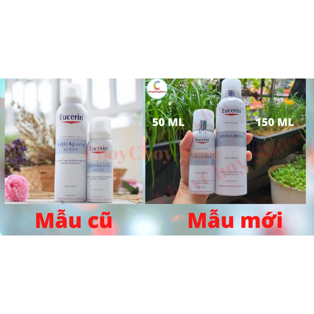 [TEM CTY] Xịt khoáng EUCERIN Hyaluron Mist Spray 50 mL&amp; 150 mL -  dưỡng ẩm dùng được cho cả da nhạy cảm