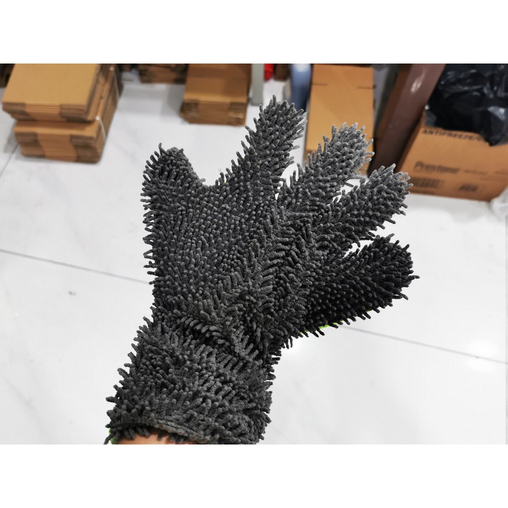 Bao Tay Rửa Xe San Hô 5 Ngón Tiện Lợi Mềm Mịn Thấm Hút Tốt chamsocxestore