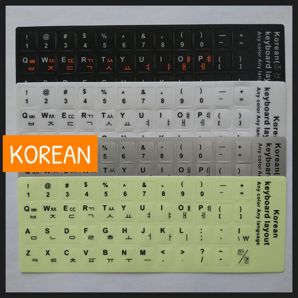 KOREAN 1.1cm Miếng dán bàn phím tiếng Hàn hangul Korea keyboard