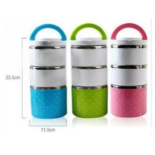 HỘP CƠM INOX GIỮ NHIỆT 3 TẦNG (Gia Rẻ+Giao Hàng Nhanh)