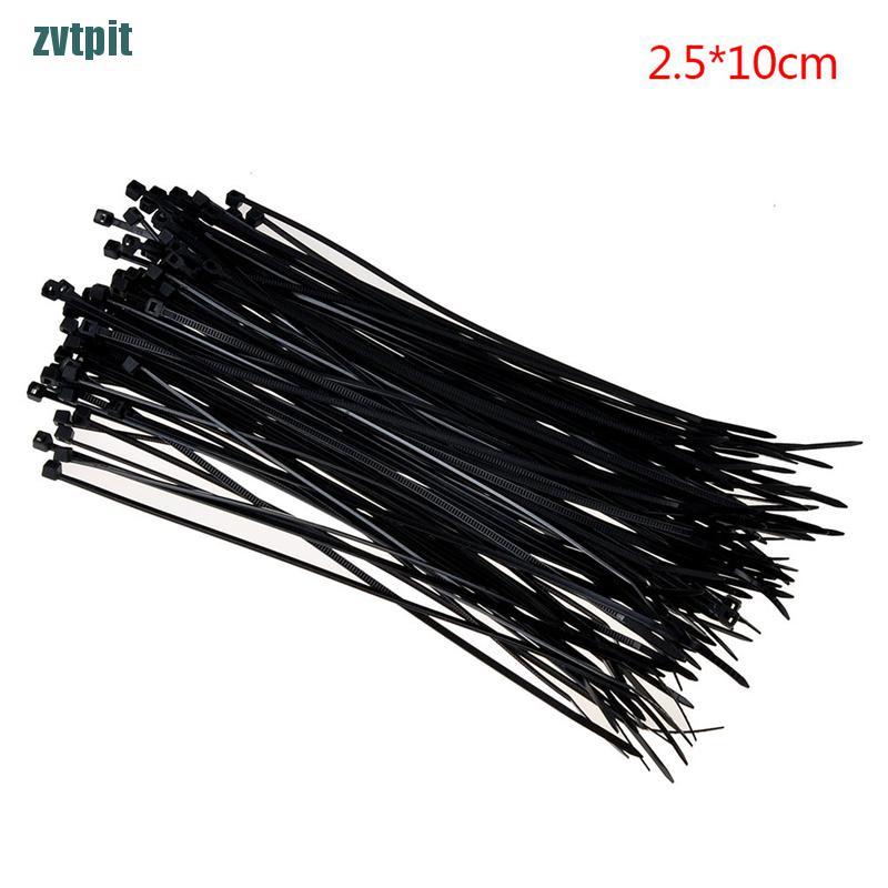 Set 100 dây rút nylon màu trắng đen tự khóa tiện dụng
