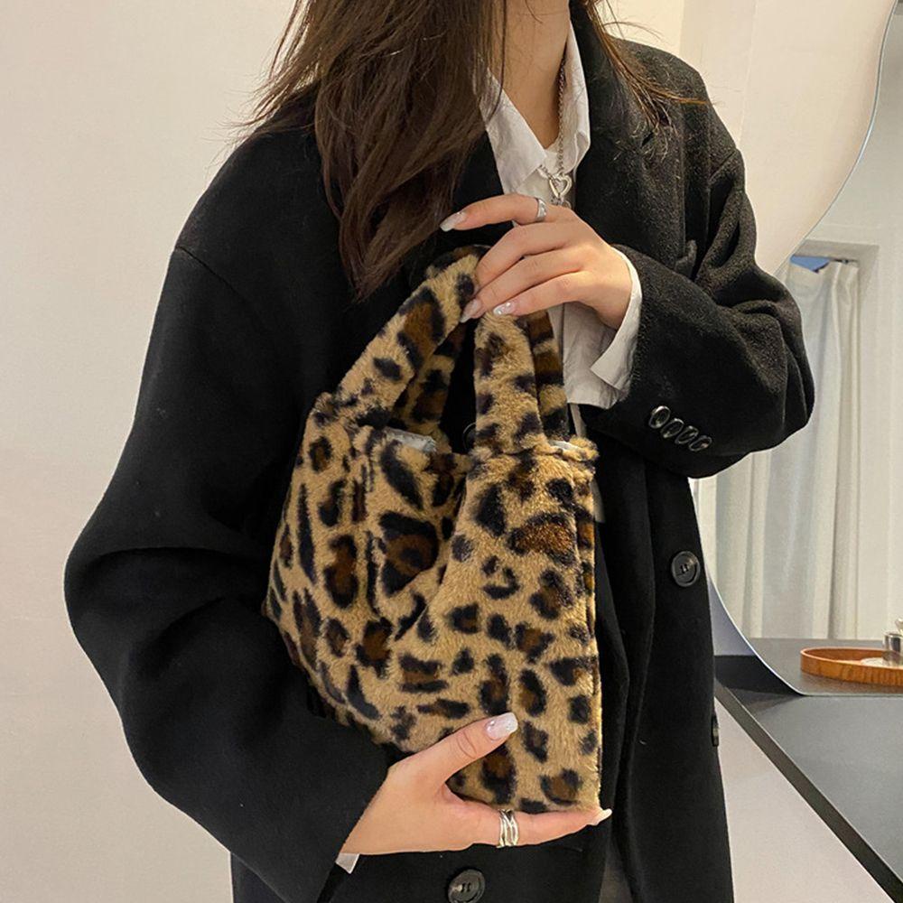 OKDEALS Handbags Fashion Soft Plush Furry Fluffy Shopping Bags