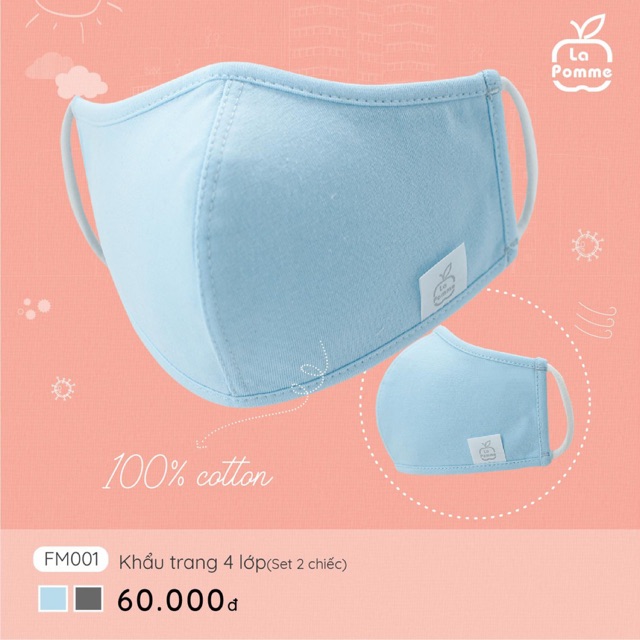 Khẩu trang La Pomme cho bé