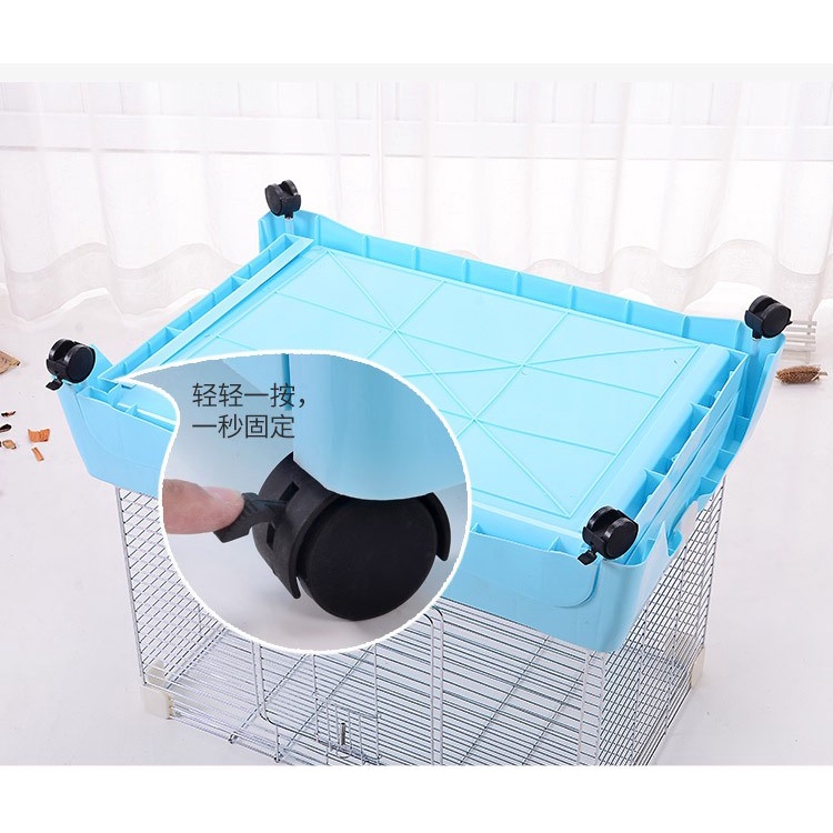 [TẶNG MÁNG CỎ] lồng inox thỏ bọ BOER có bánh xe size nhỏ