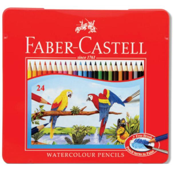 BÚT CHÌ MÀU NƯỚC CAO CẤP FABER CASTELL 12/24/36/48 (HỘP GIẤY / HỘP THIẾC)