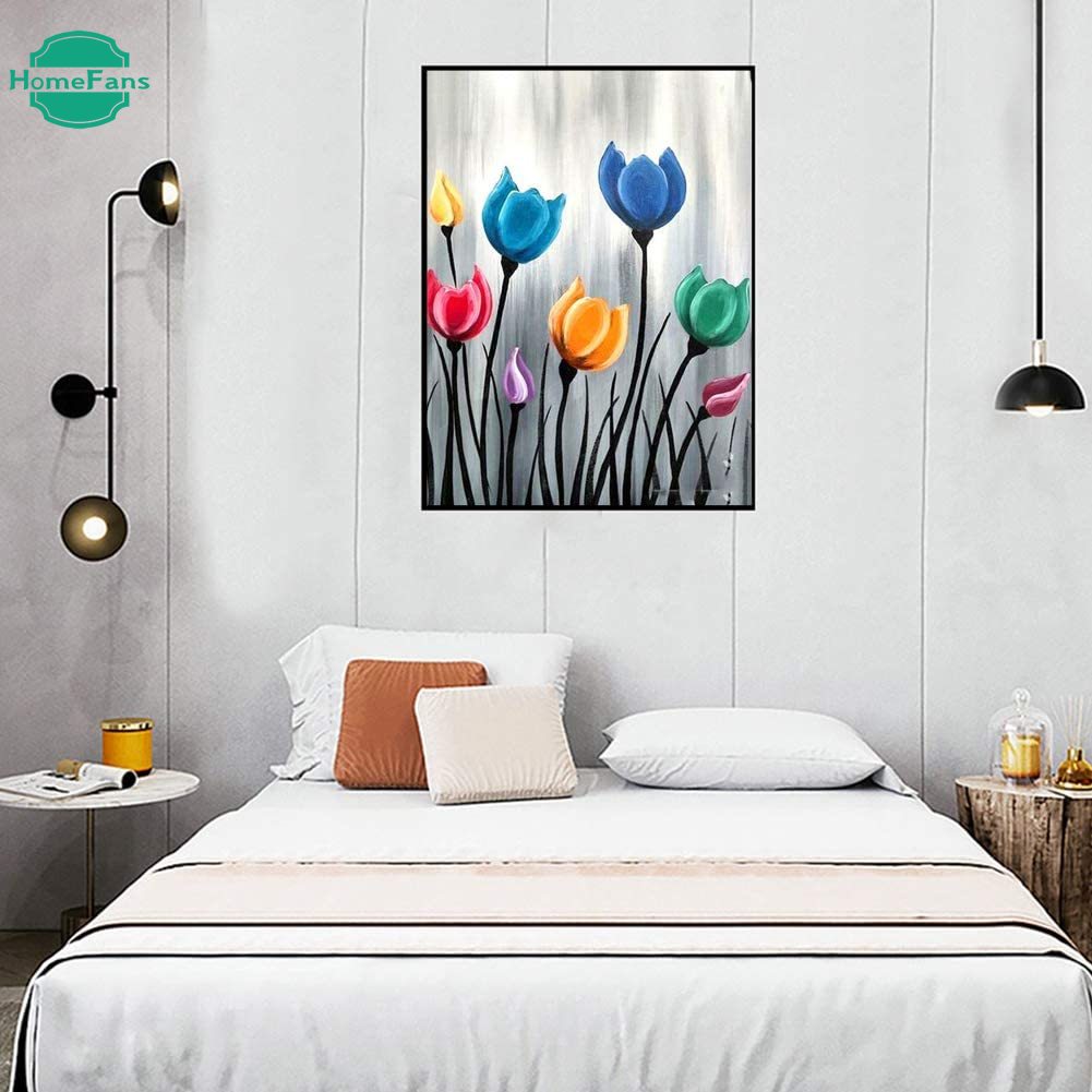 Bộ Tranh Đính Đá 5d Tự Làm Hình Phong Cảnh Hoa Kích Thước 30x40cm