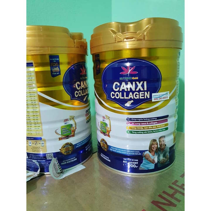 Sữa Nutrikidgold canxi collagen bổ sung canxi - collagen giúp bổi bổ cơ thể, chống lão hóa 900g