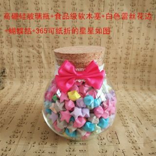Lọ thuỷ tinh đựng sao giấy
