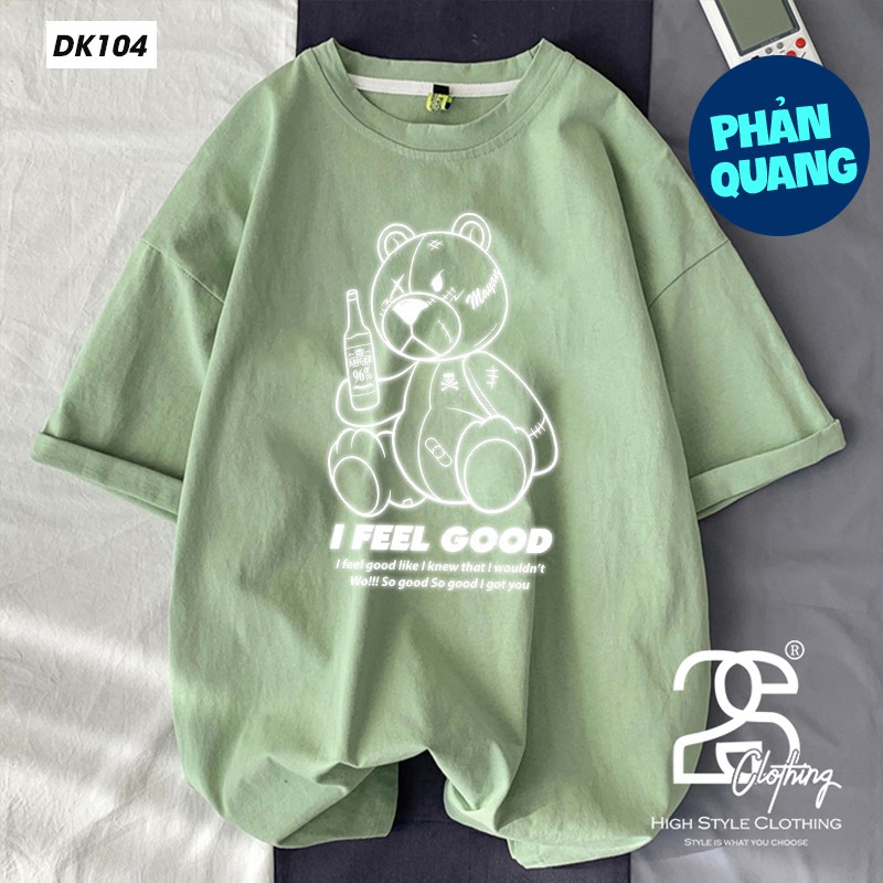 Áo Thun Unisex Basic Tee Trơn 2S Clothing, Áo Phông Nam Form Rộng Giá Rẻ Cotton In Gấu Phản Quang DK104 | BigBuy360 - bigbuy360.vn