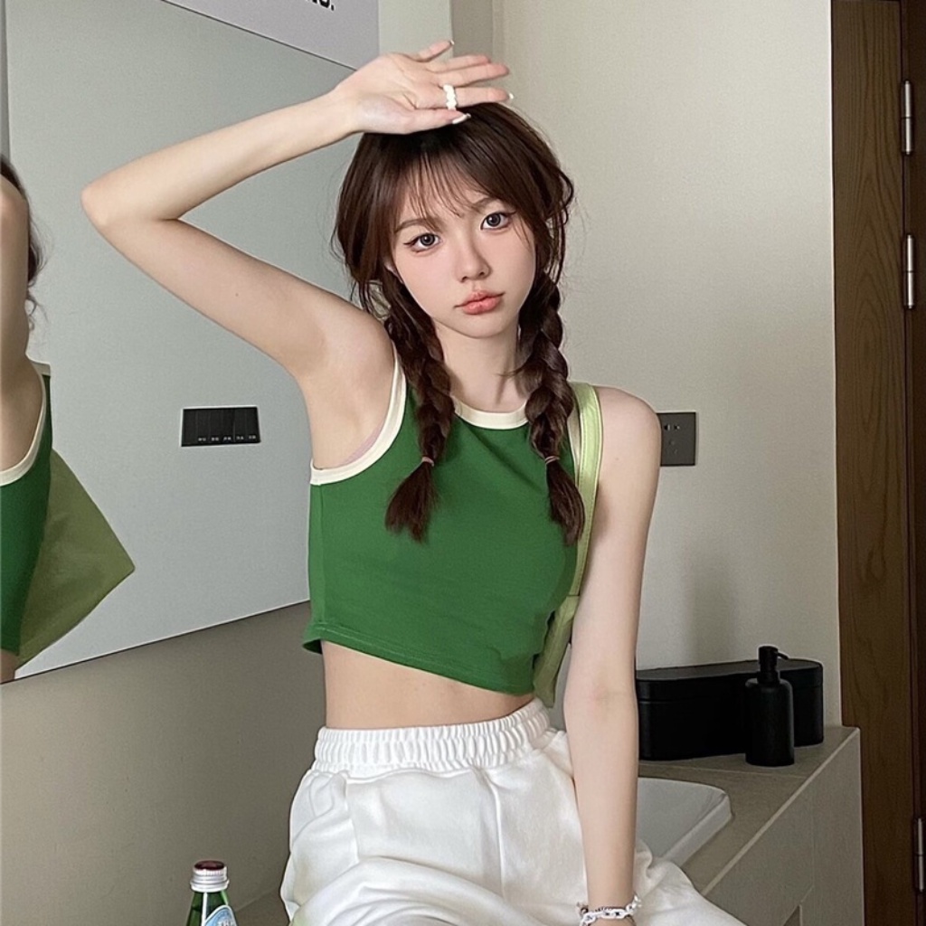 Áo ba lỗ viền nhiều màu , croptop balo nữ trơn basic chất thun gân co giãn tốt