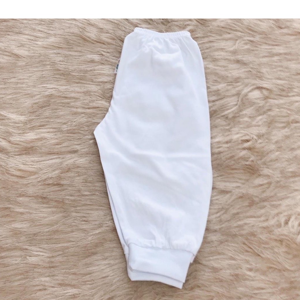 [Chất đẹp] Quần Dài Trắng Bo Cotton Hiệu Fany Cho Bé 0-10 tuổi Size 1-15