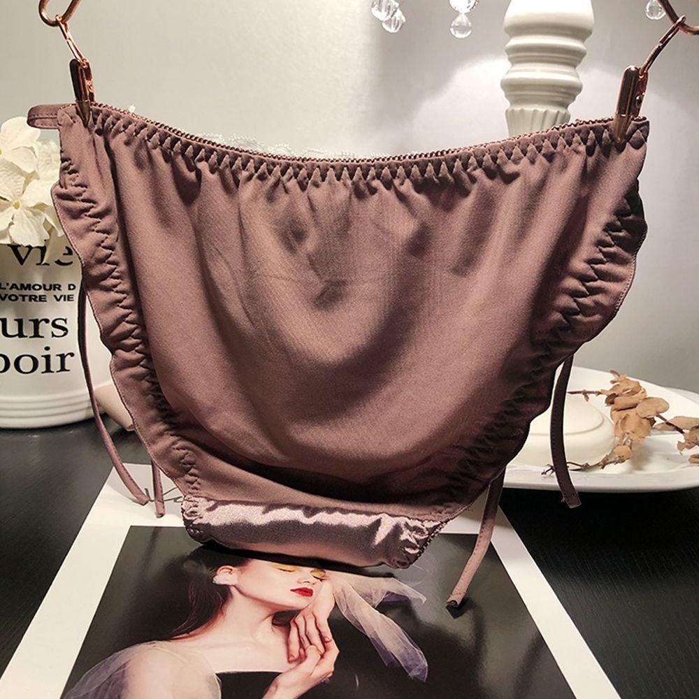Quần Lót Cotton Lưng Vừa Đính Nơ Phong Cách Lolita Quyến Rũ Cho Nữ