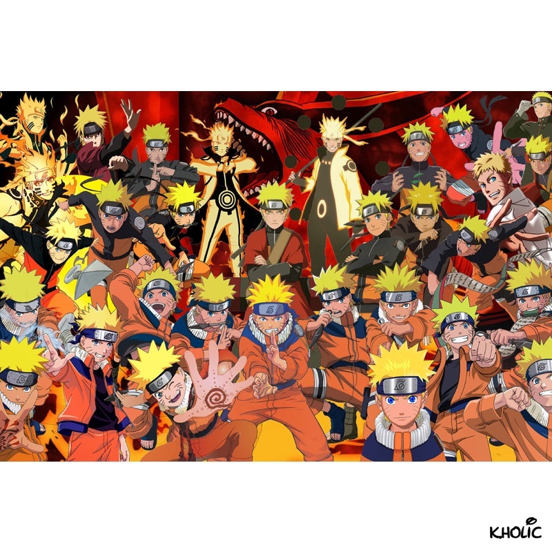 Naruto, xếp hình bằng gỗ, xếp hình 300/500/1000 miếng, xếp hình anime, đồ chơi