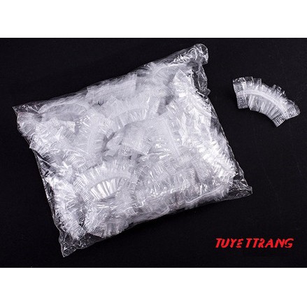 Bao trùm vành tai nilong có dây thun co giản (bịch 100 cái) chống nước khi tắm hoặc làm tóc, nhuộm tóc - pk57