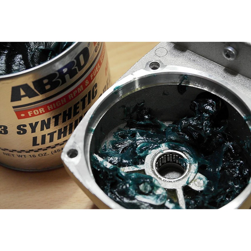 MỠ BÒ XANH BÔI TRƠN TỔNG HỢP CHỊU NHIỆT ĐẾN 288 ĐỘ C ABRO SYNTHETIC LITHIUM GREASE LG-990 454G