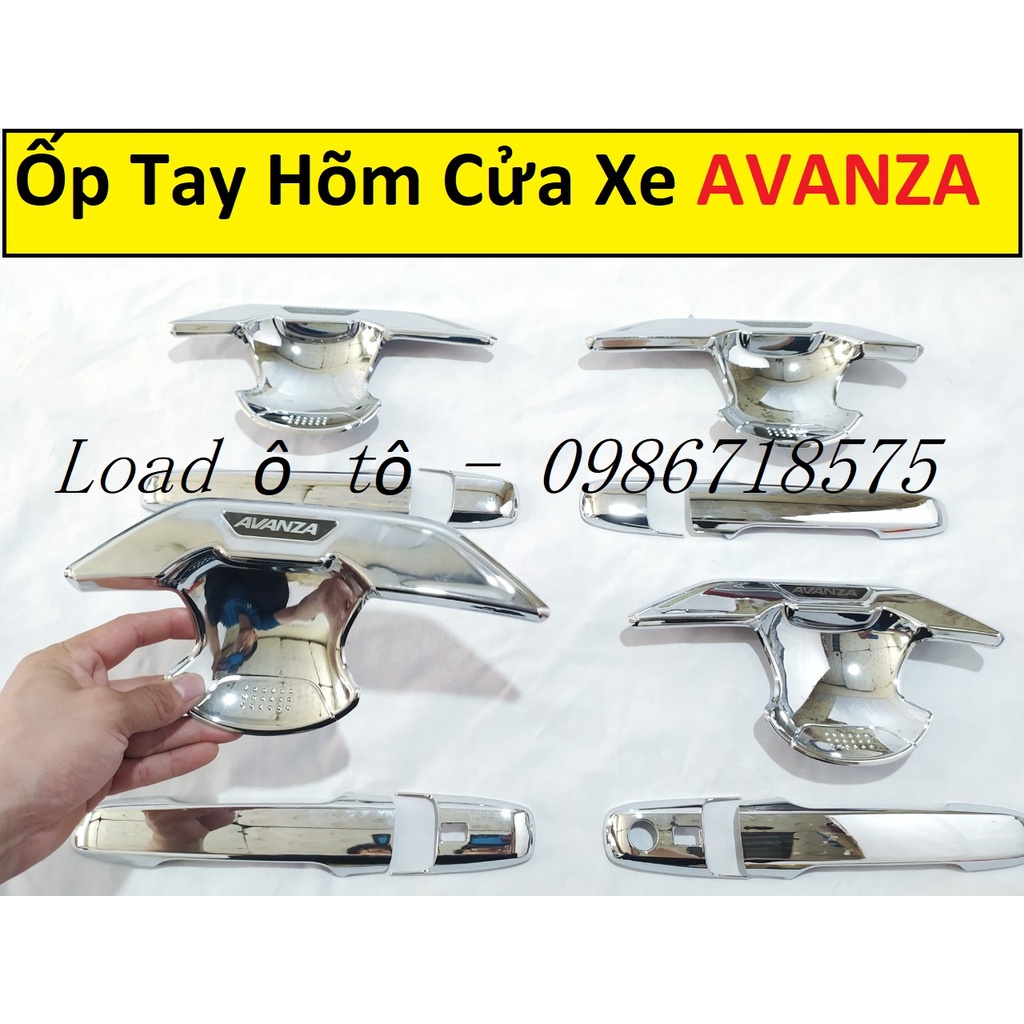 Ốp Tay Nắm, Hõm Cửa Xe Toyota AVANZA 2022-2023 Mẫu Mạ Crom Sáng Bóng