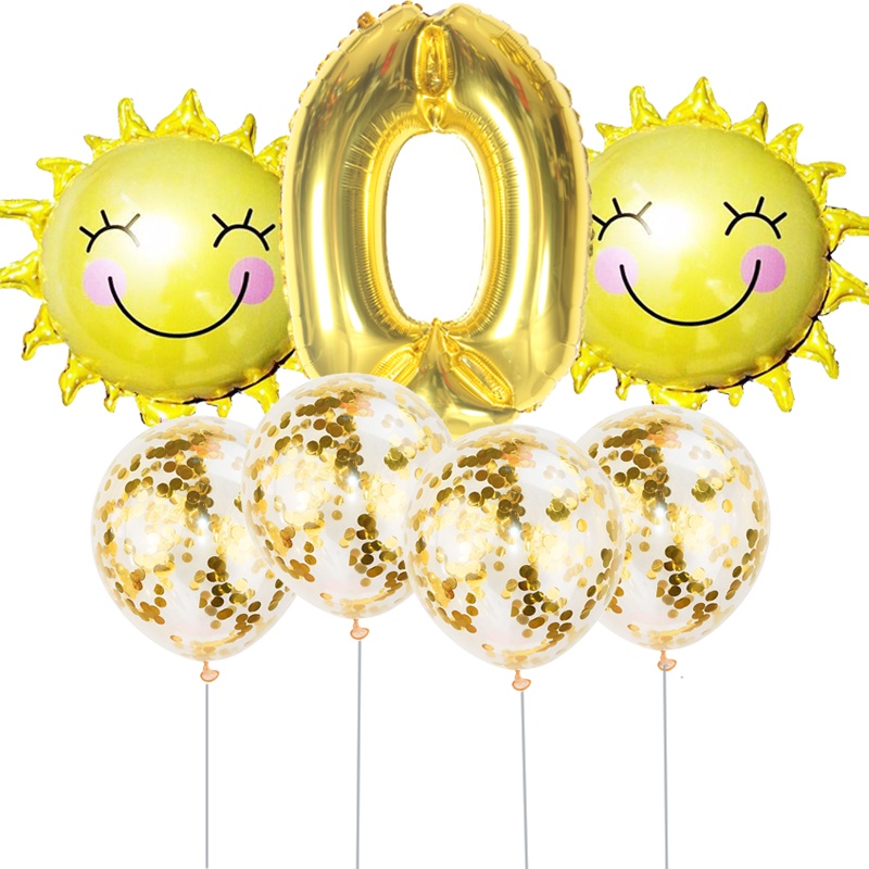 Set 7 Bong Bóng Cao Su 32 Inch Hình Số Dùng Trang Trí Tiệc