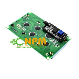 LCD 2004 + i2c (module lcd 2004 xanh dương cộng module chuyển đổi chân cho lcd)