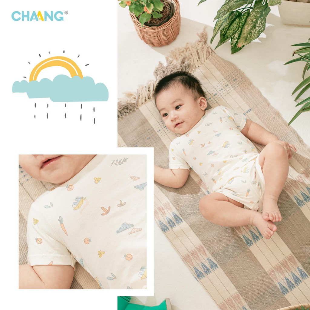 [CHÍNH HÃNG] Bộ áo cộc tay quần đùi khuy vai Garden Chaang