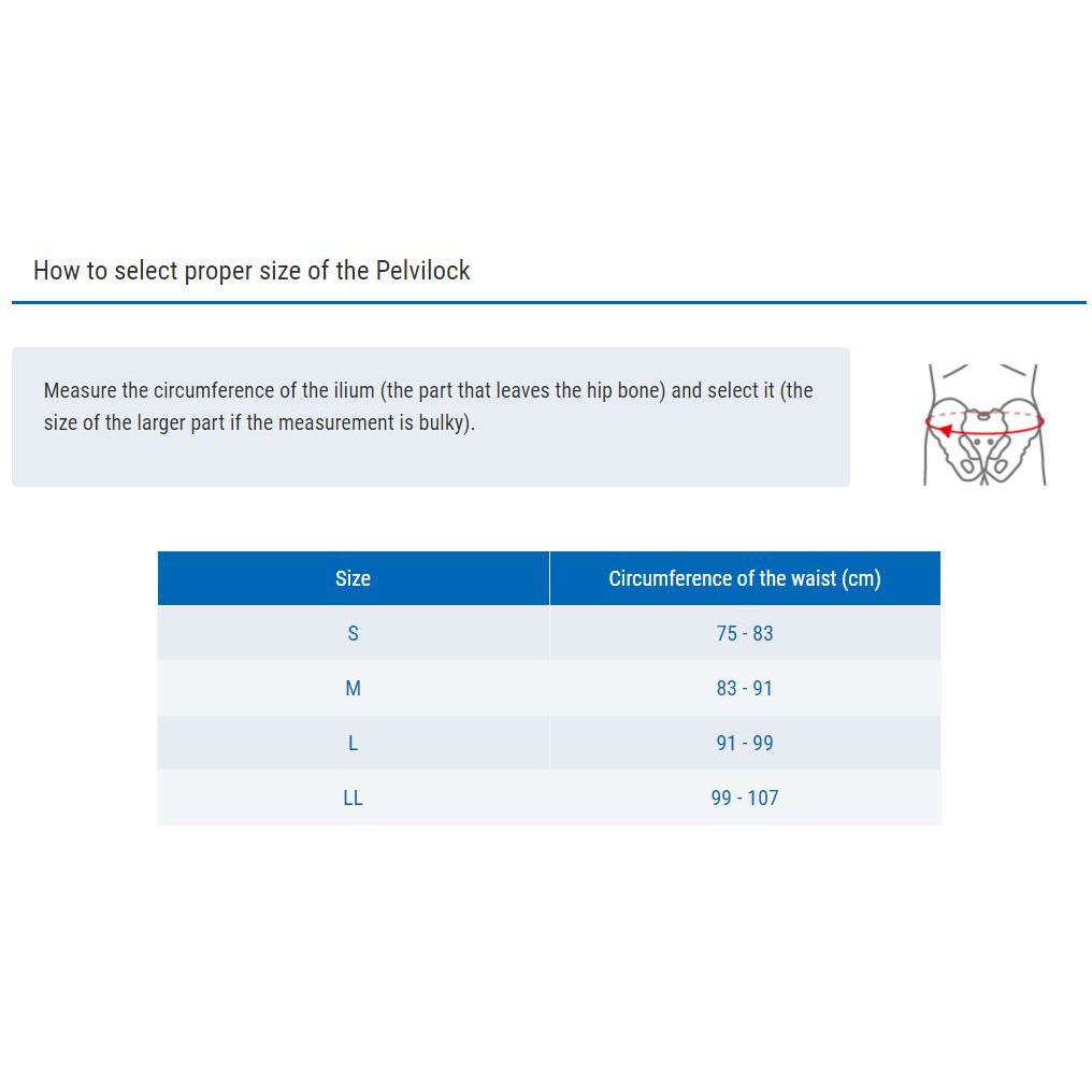 Đai hỗ trợ bảo vệ thắt lưng, cố định xương chậu ZAMST chinhs hãng PELVILOCK