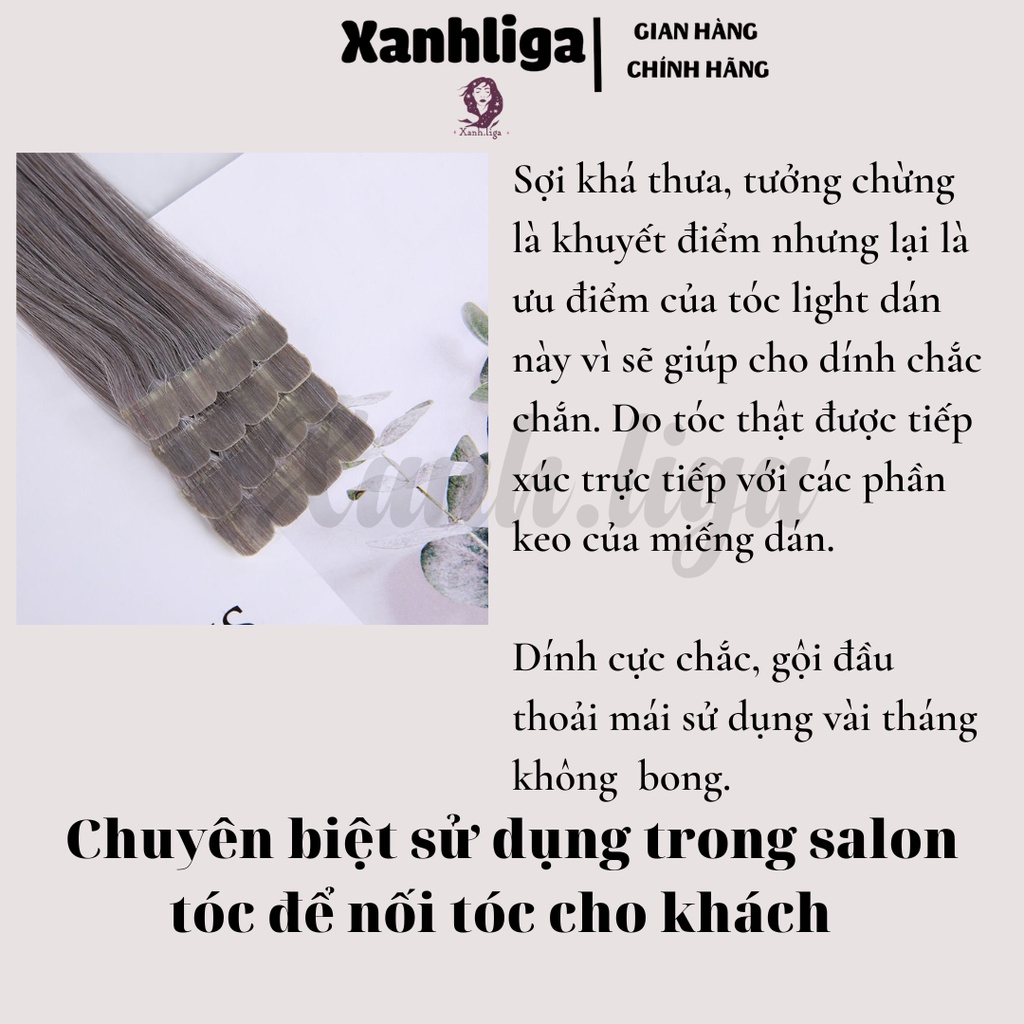 Tóc giả line dán làm từ sợi protein, Tóc giả highlight nối dài tạo light tóc 65cm