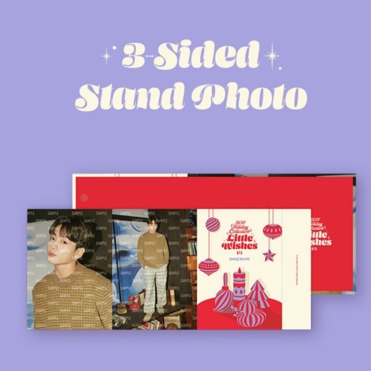 BTS 2021 HOLIDAY COLLECTION, 𝑳𝙞𝑻𝑻𝑳𝑬 𝑾𝞘𝑺𝑯 3-SIDED STAND PHOTO