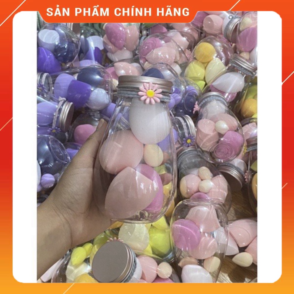 Set 6 mút đánh phấn trang điểm nhiều màu sắc