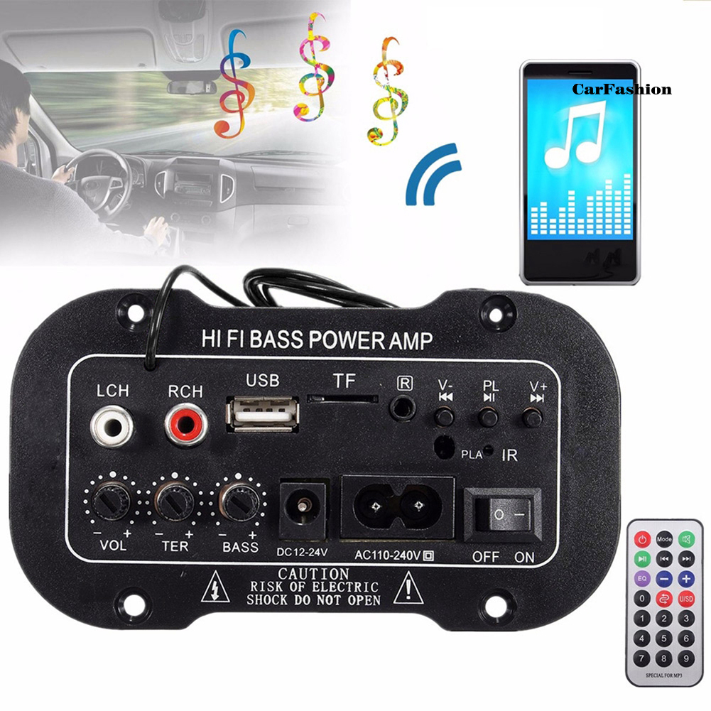 Bộ Khuếch Đại Âm Thanh Hifi Bass Mini 5inch Bluetooth 2.1 + Edr Cho Xe Hơi