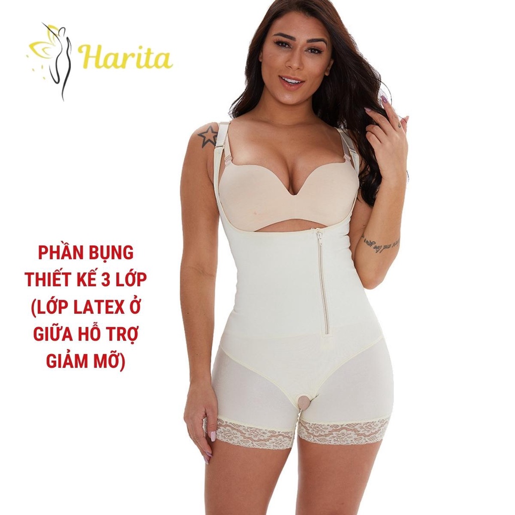 Áo định hình toàn thân gen nịt bụng giảm eo, nâng mông Harita cao cấp xuất Nhật